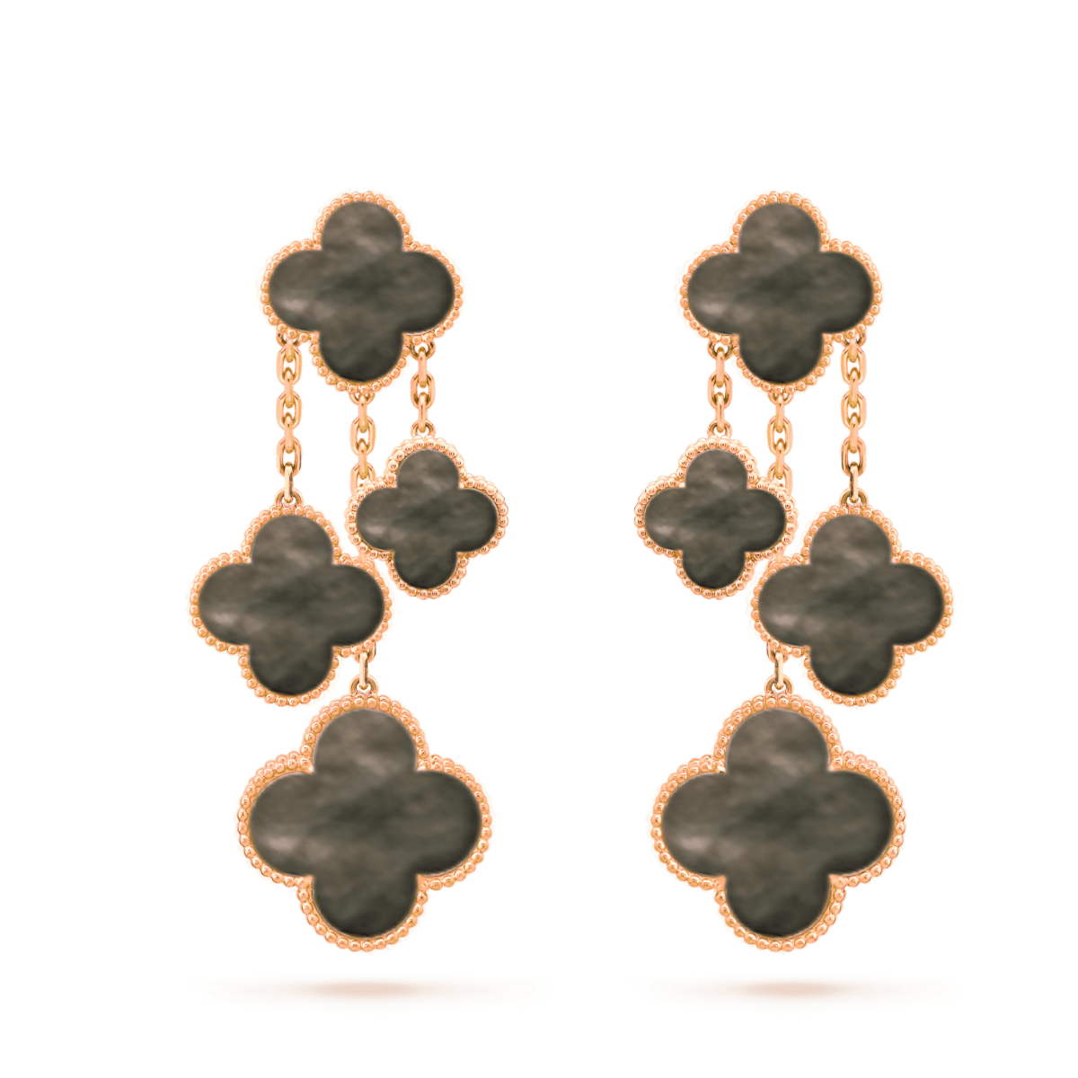 [Love Lucky]CLOVER OHRRINGE DARK MOP 4 MOTIVE ROSÉGOLD