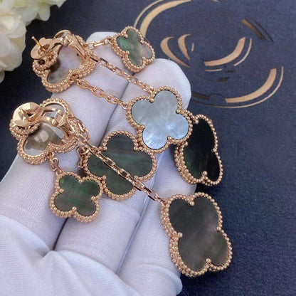 [Love Lucky]CLOVER OHRRINGE DARK MOP 4 MOTIVE ROSÉGOLD