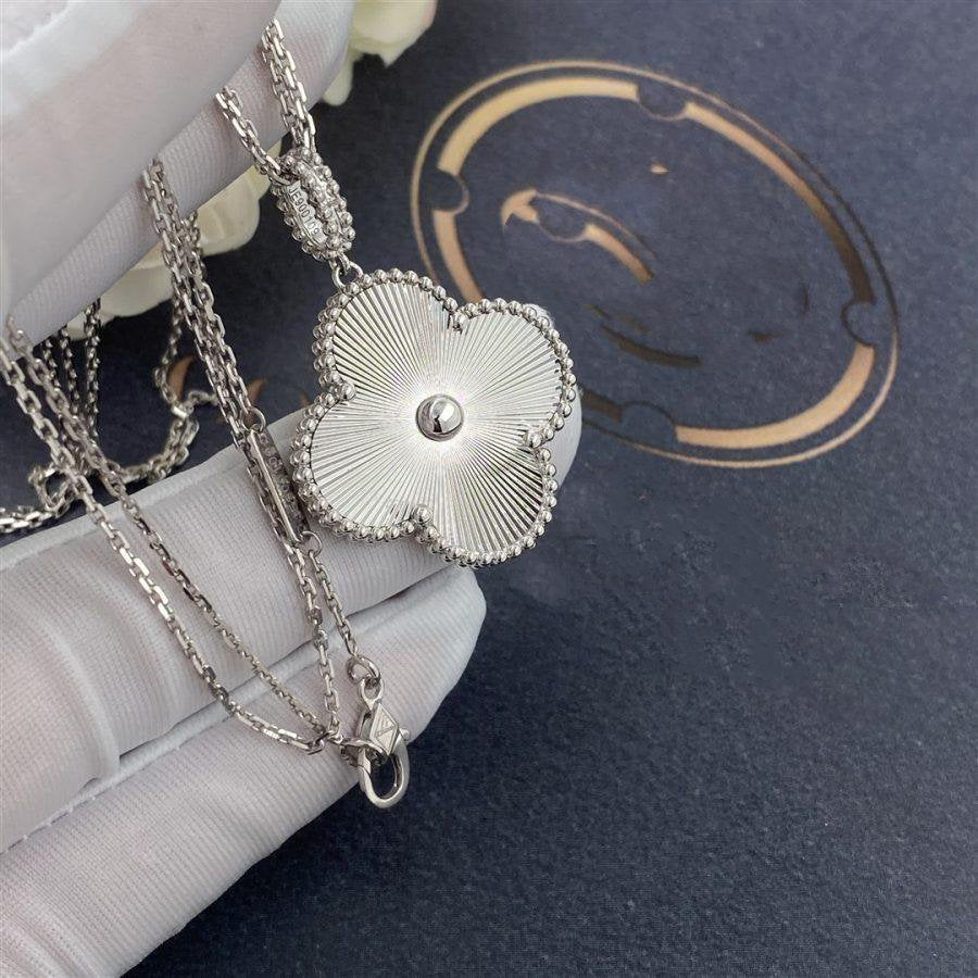 [Love Lucky]CLOVER 25MM SILBER BIG CLOVER HALSKETTE