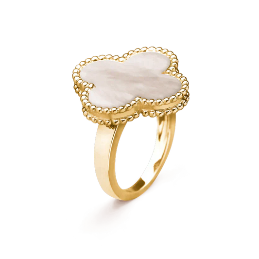 [Love Lucky]CLOVER WHITE MOP RING