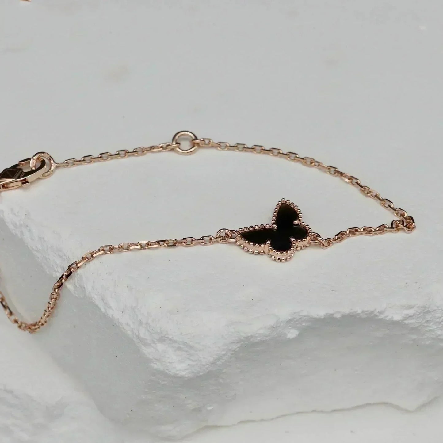 [Love Lucky] Schmetterling Onyx Schmetterling Armband