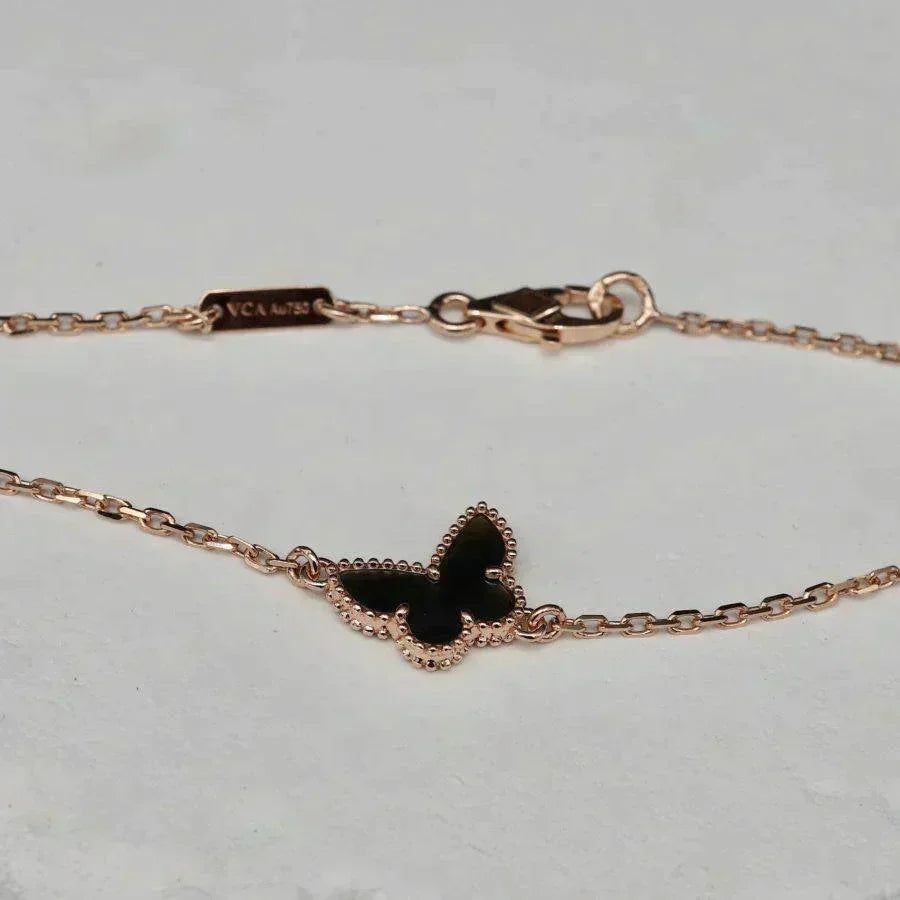 [Love Lucky] Schmetterling Onyx Schmetterling Armband
