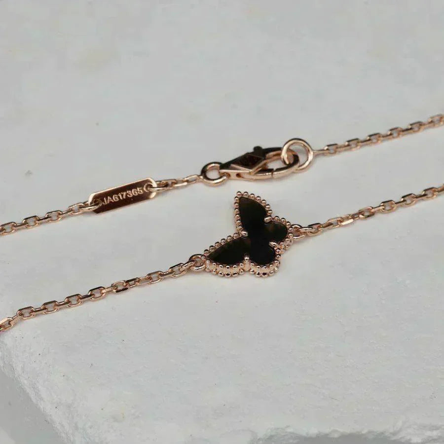 [Love Lucky] Schmetterling Onyx Schmetterling Armband