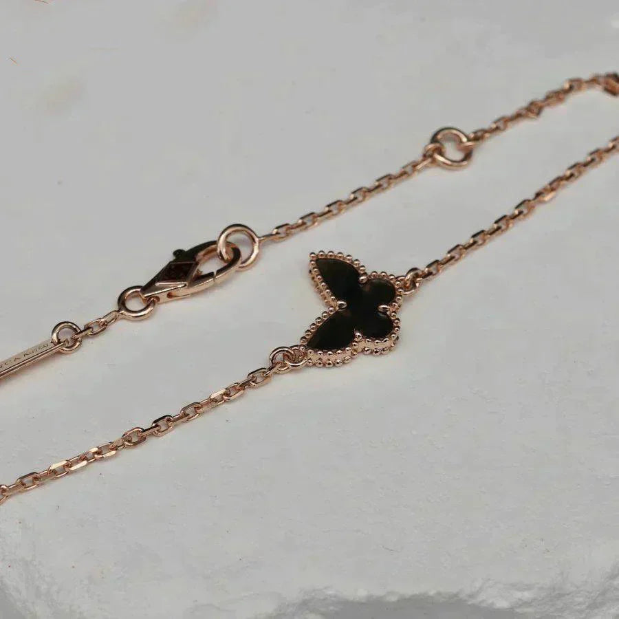 [Love Lucky] Schmetterling Onyx Schmetterling Armband