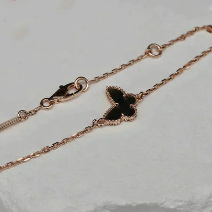 [Love Lucky] Schmetterling Onyx Schmetterling Armband