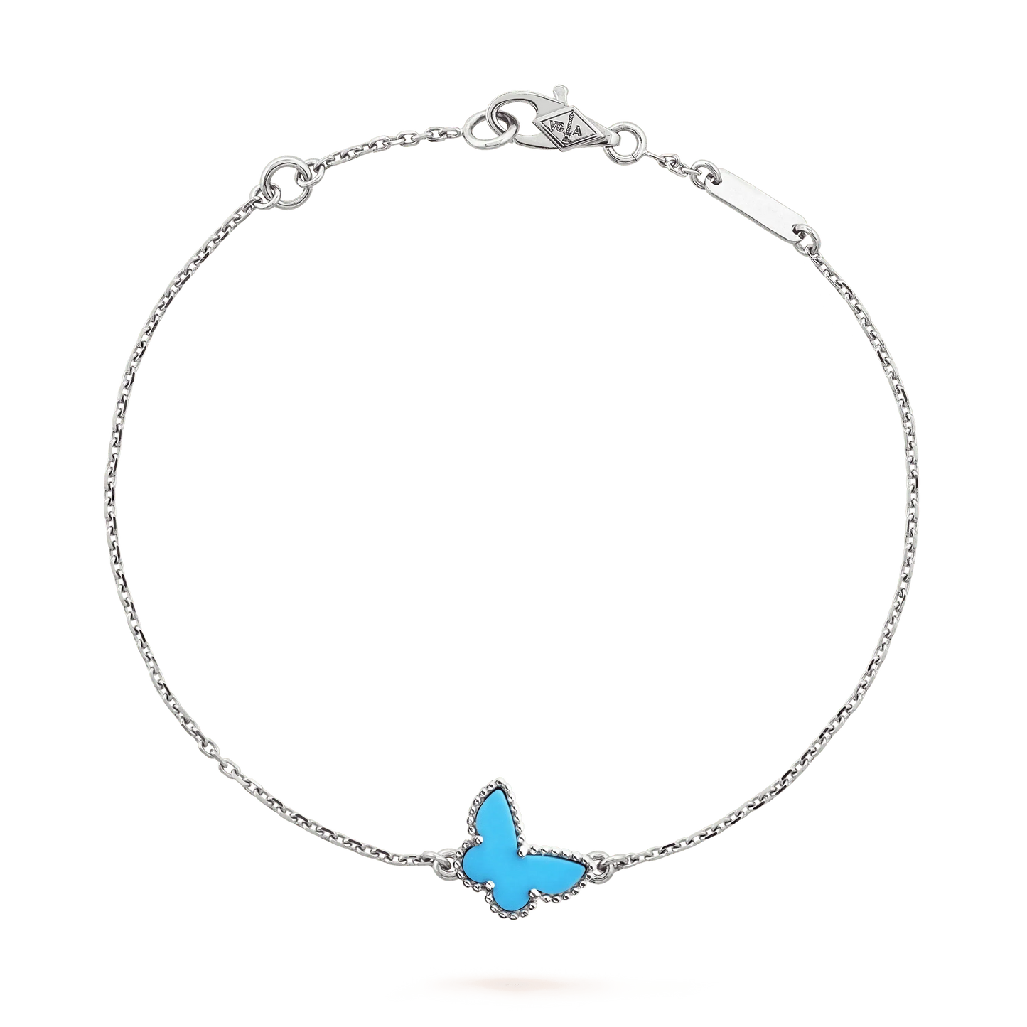 [Love Lucky] SCHMETTERLING TÜRKIS SCHMETTERLING ARMBAND SILBER