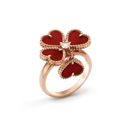 [Love Lucky]Süßklee-Karneol-Ring