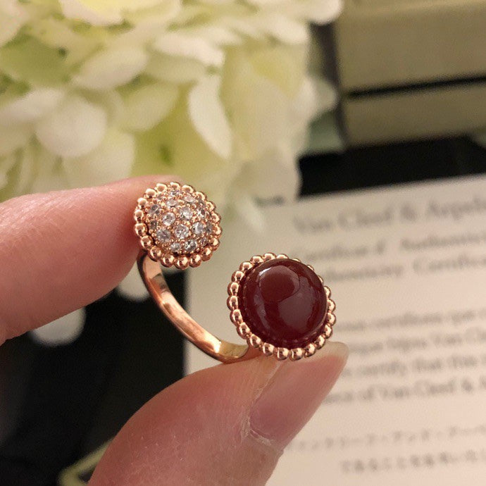 [Love Lucky]PERLEE COULEURS DIAMOND ROSE GOLD BETWEEN THE FINGER RING