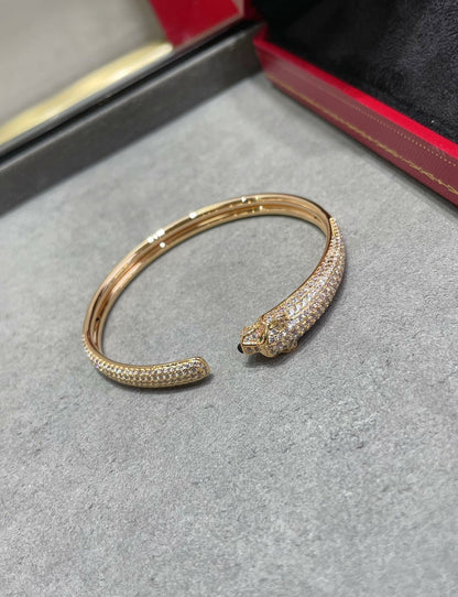 [Love Lucky] PANTHERE VOLLMUNDIGES DIAMANTARMBAND