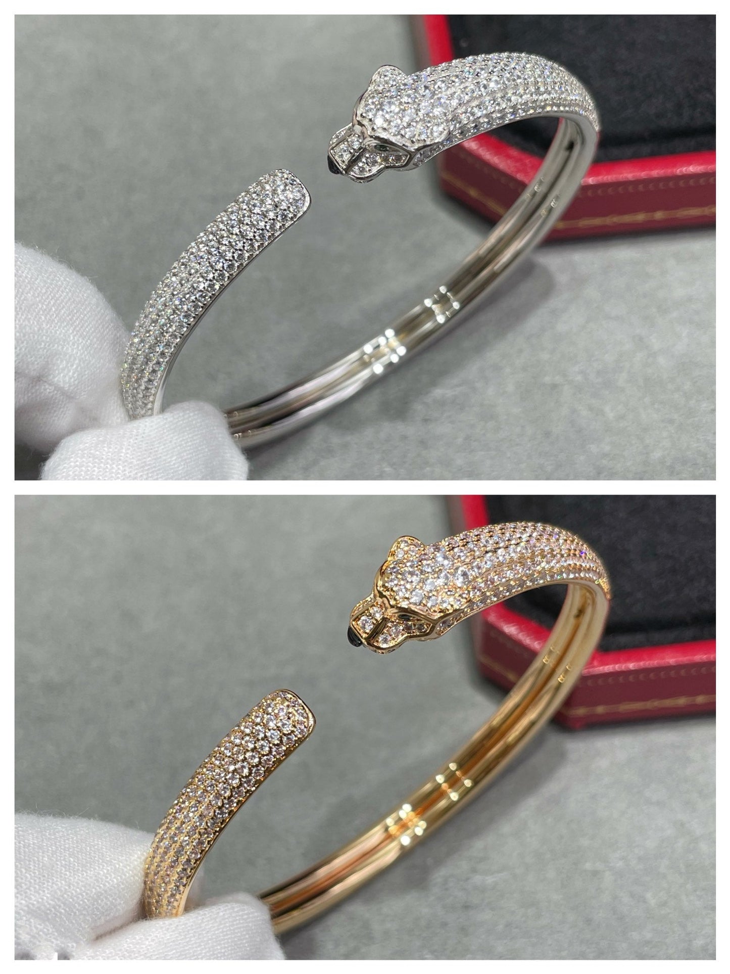 [Love Lucky] PANTHERE VOLLMUNDIGES DIAMANTARMBAND