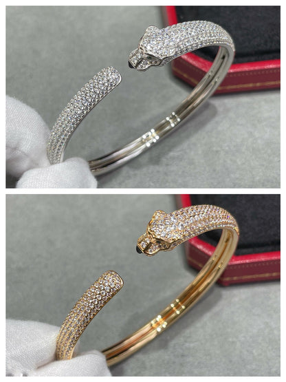 [Love Lucky] PANTHERE VOLLMUNDIGES DIAMANTARMBAND