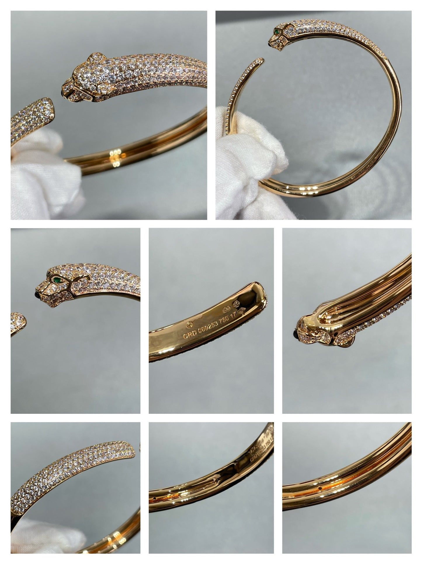 [Love Lucky] PANTHERE VOLLMUNDIGES DIAMANTARMBAND