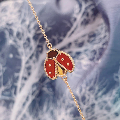 [Love Lucky]LUCKY SPRING 1 MOTIF PINK GOLD BRACELET