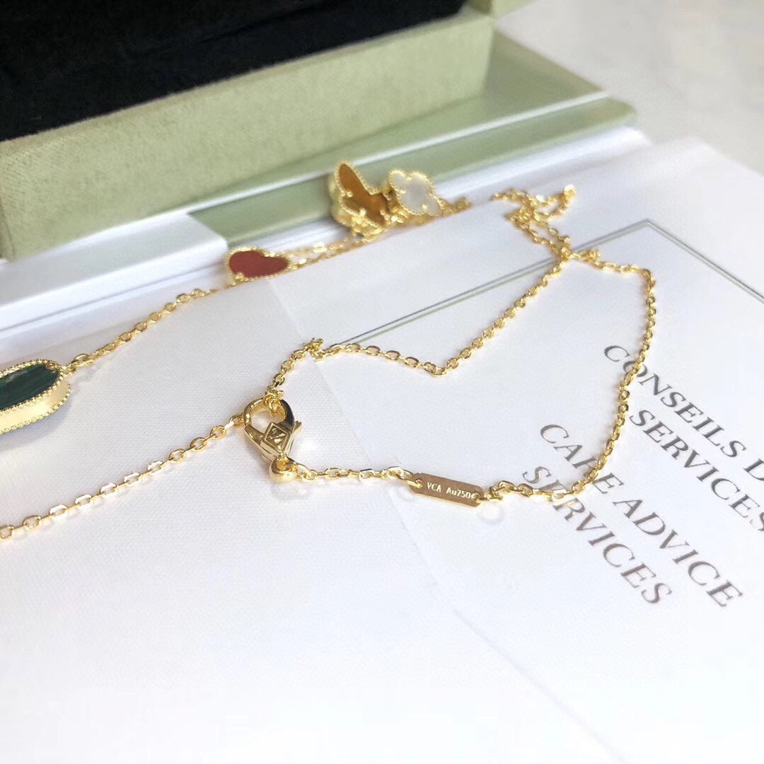 [Love Lucky]LUCKY SPRING 4 MOTIVE ROSÉGOLD HALSKETTE