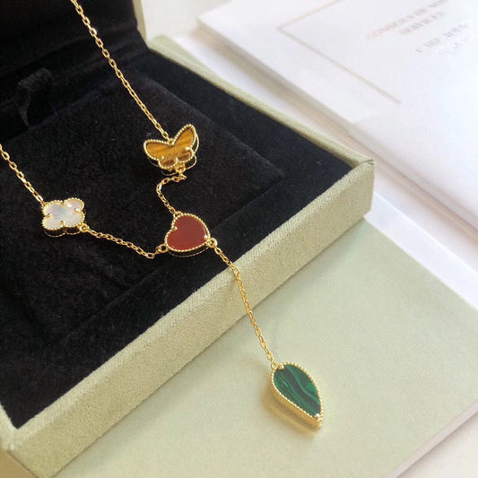 [Love Lucky]LUCKY SPRING 4 MOTIVE ROSÉGOLD HALSKETTE
