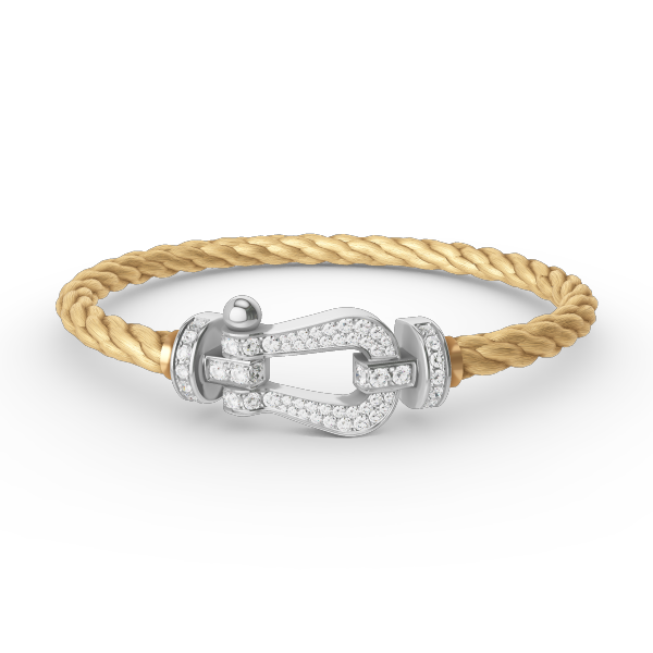 [Love Lucky]FORCE LARGE HORSESHOE FULL DIAMOND BRACELET SILVER