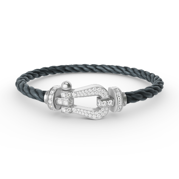 [Love Lucky]FORCE LARGE HORSESHOE FULL DIAMOND BRACELET SILVER