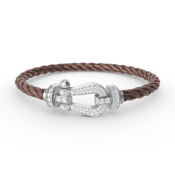 [Love Lucky]FORCE LARGE HORSESHOE FULL DIAMOND BRACELET SILVER