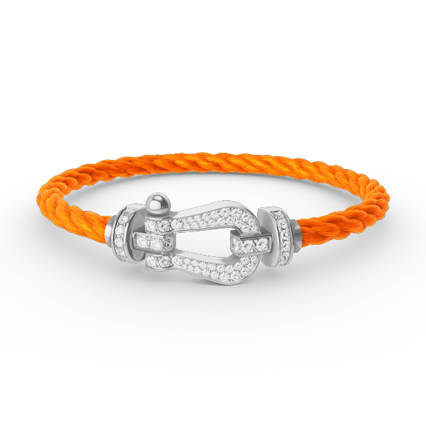 [Love Lucky]FORCE LARGE HORSESHOE FULL DIAMOND BRACELET SILVER