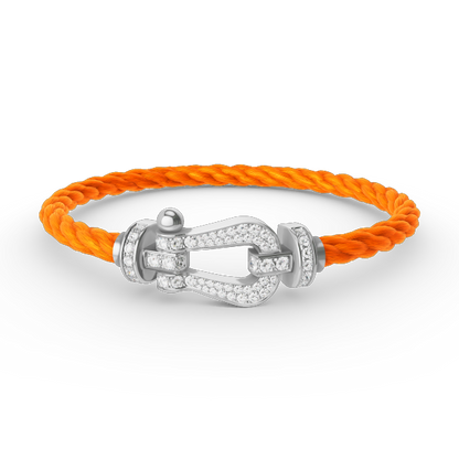 [Love Lucky]FORCE LARGE HORSESHOE FULL DIAMOND BRACELET SILVER
