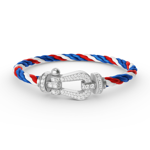 [Love Lucky]FORCE LARGE HORSESHOE FULL DIAMOND BRACELET SILVER