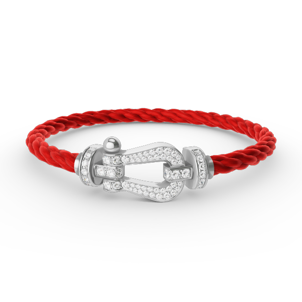 [Love Lucky]FORCE LARGE HORSESHOE FULL DIAMOND BRACELET SILVER