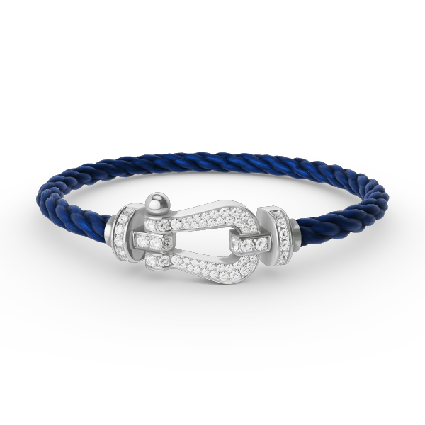 [Love Lucky]FORCE LARGE HORSESHOE FULL DIAMOND BRACELET SILVER