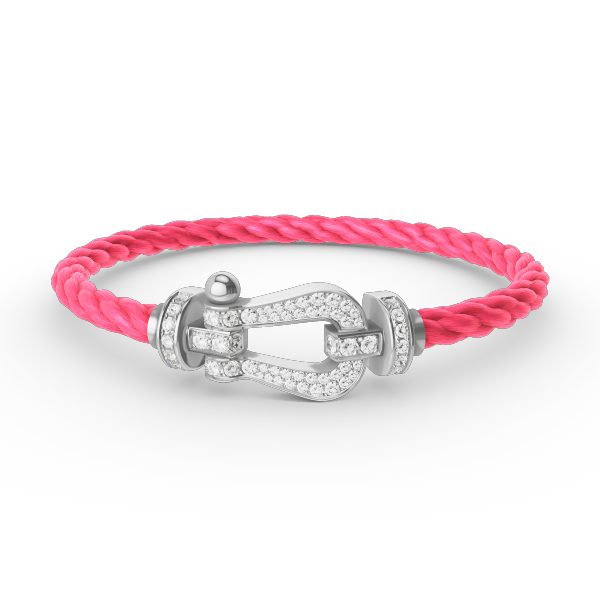 [Love Lucky]FORCE LARGE HORSESHOE FULL DIAMOND BRACELET SILVER