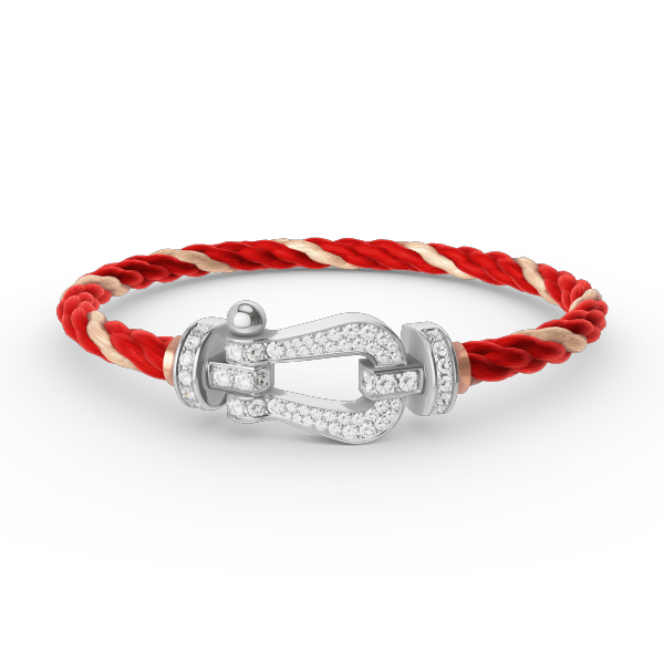 [Love Lucky]FORCE LARGE HORSESHOE FULL DIAMOND BRACELET SILVER