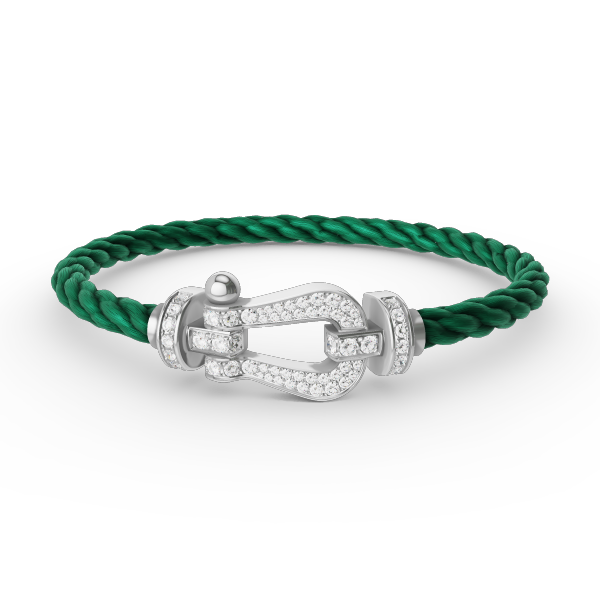 [Love Lucky]FORCE LARGE HORSESHOE FULL DIAMOND BRACELET SILVER