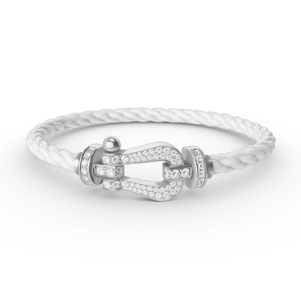 [Love Lucky]FORCE LARGE HORSESHOE FULL DIAMOND BRACELET SILVER