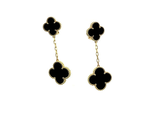 [Love Lucky]CLOVER 2 MOTIFS OHRRINGE (MEHRFACHAUSWAHL)