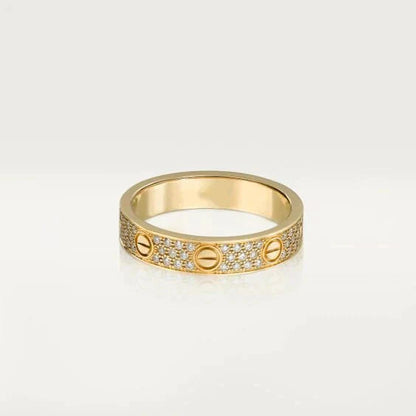 [Love Lucky] Liebesring 3,6 mm Diamant gepflastert