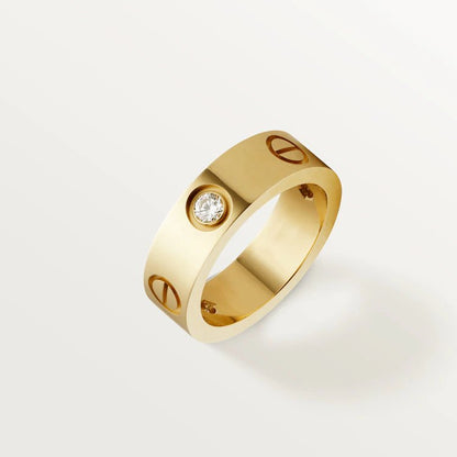 [Love Lucky] Liebesring 5,5 mm 3 Diamanten Roségold